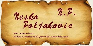 Neško Poljaković vizit kartica